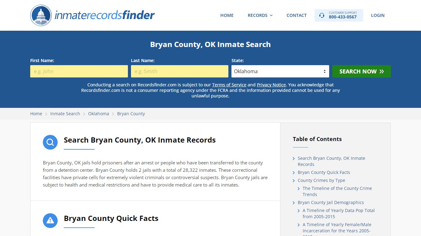 Bryan County, OK Inmate Lookup & Jail Records Online
