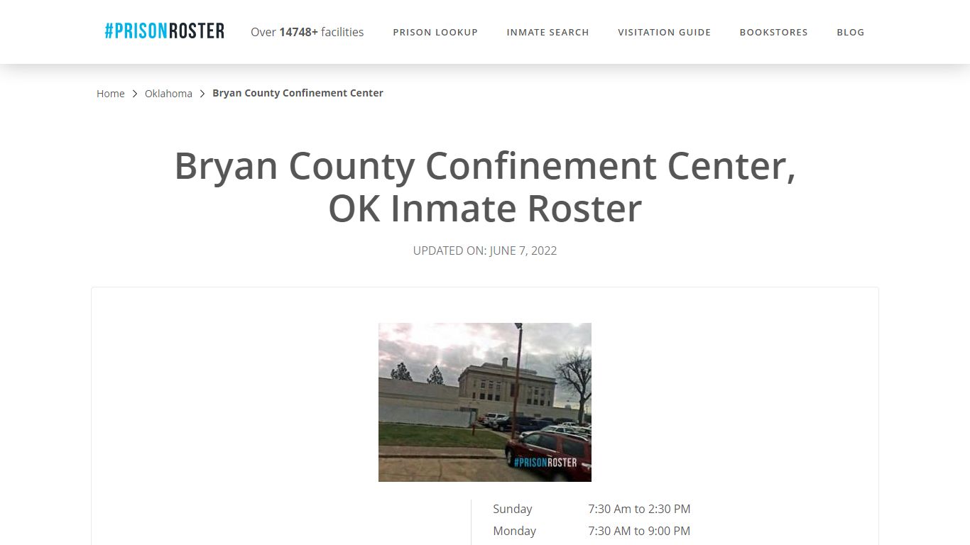 Bryan County Confinement Center, OK Inmate Roster